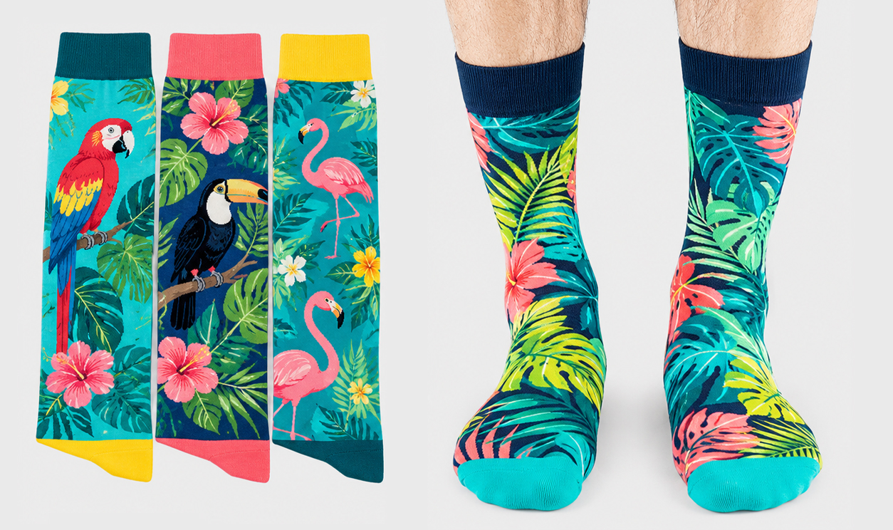 FCSOX Tropical custom printed socks