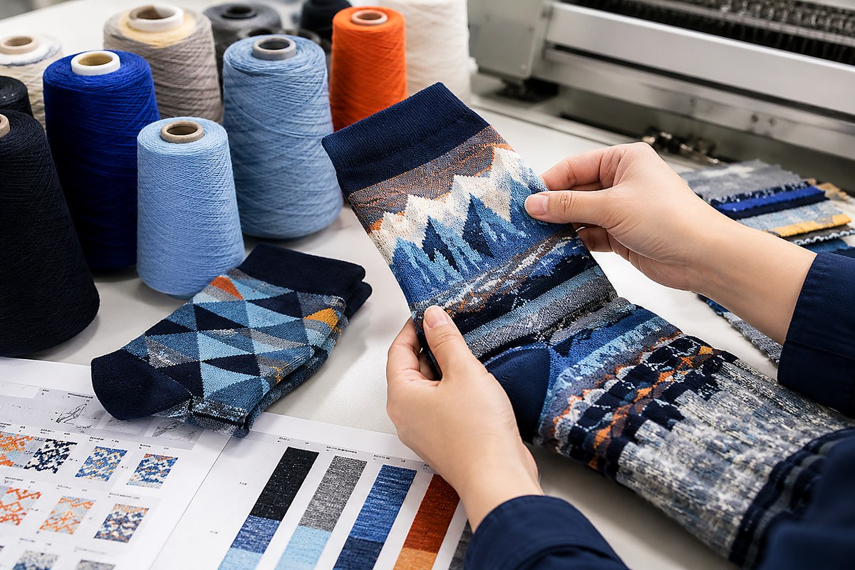 Custom Jacquard Socks
