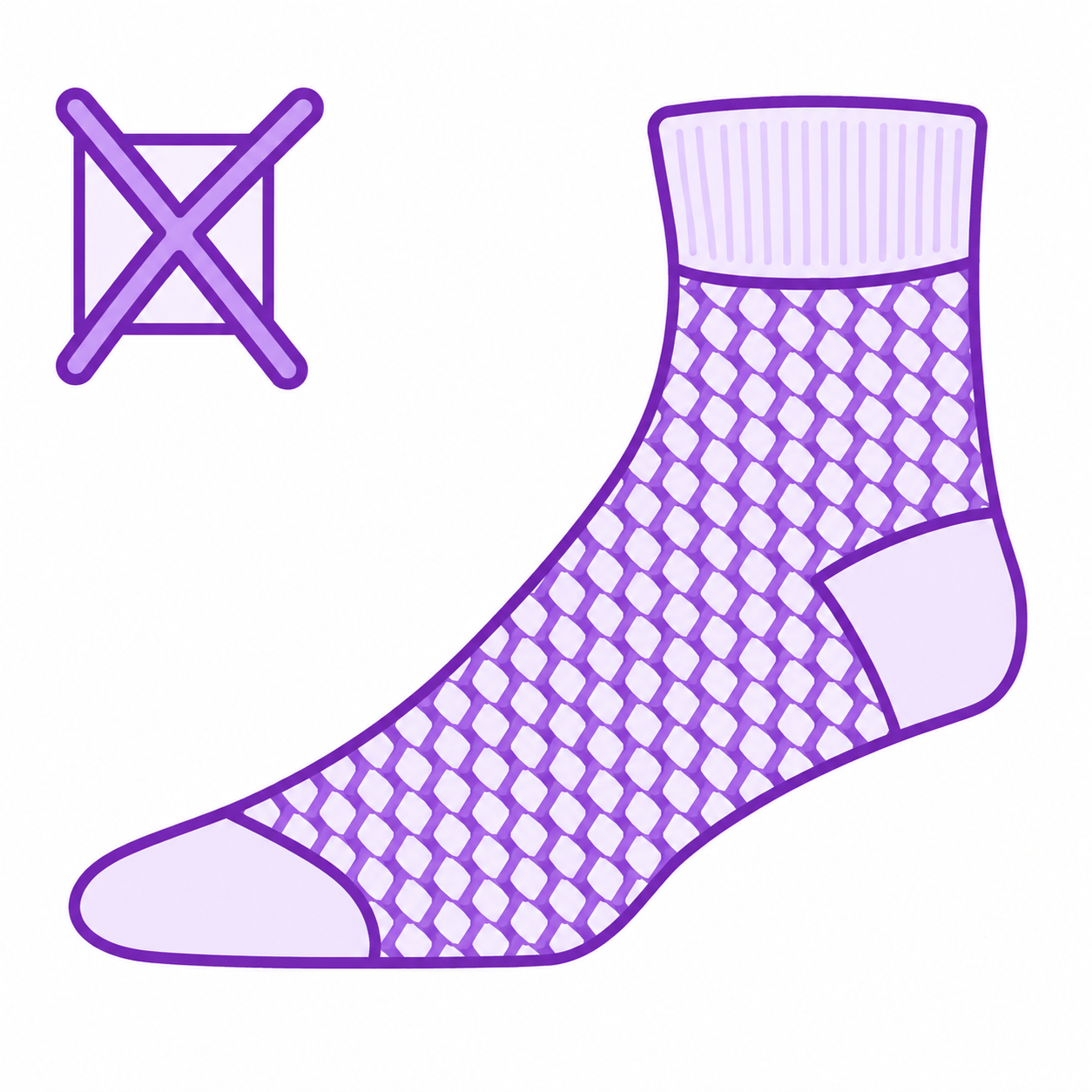 Jacquard detailed graphics limitation icon for custom socks