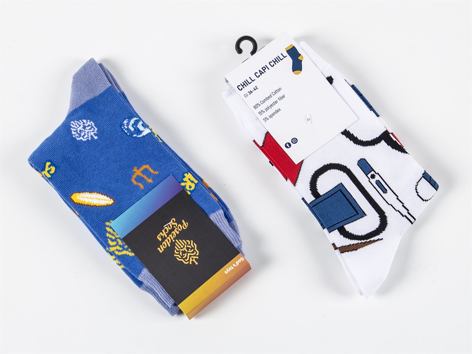 Custom hang tag and label sock packaging for private label socks