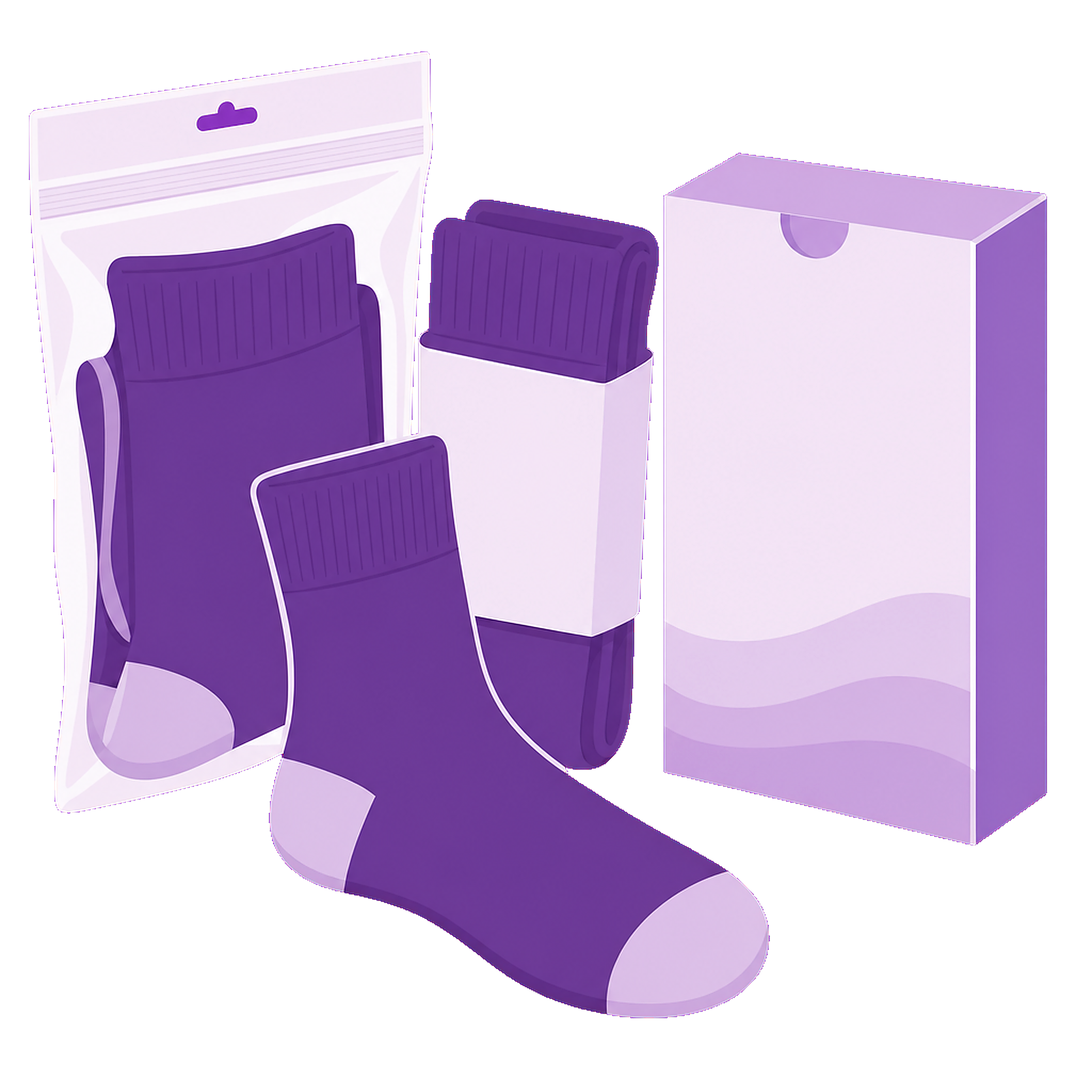 Private label sock packaging